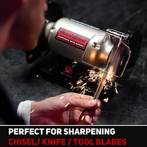 BUCKTOOL 6-Inch 1/3HP Low-Speed Bench Grinder, High Precision Wobble-free Wheel Grinder, TLG-150S Bucktool