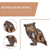 Rustic 3D Wooden Owl Carving Wall Décor - Multi-Layer Silhouette Figurine for Farmhouse and Mountain Theme Decor DOITOOL