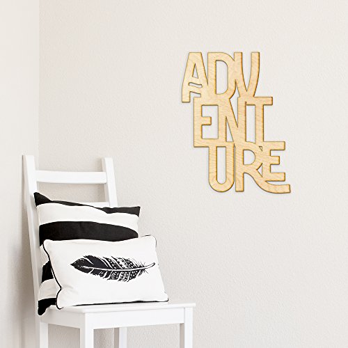 Woodums Adventure Stacked Wood Sign Décor Wall Art for Gallery Wall - Unfinished 19" x 24" - WoodArtSupply