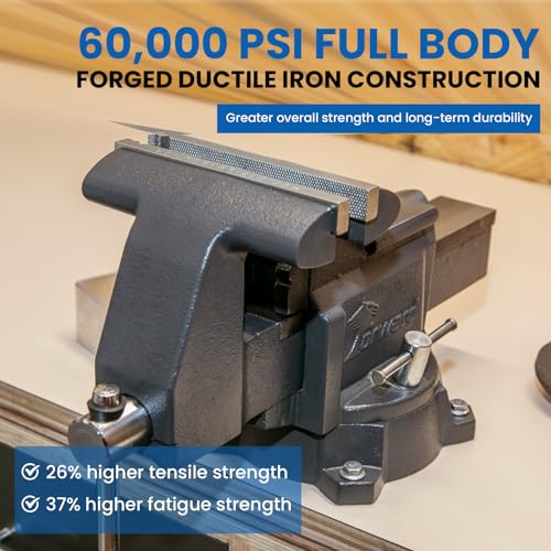 Forward CR40A-4.5In Bench Vise 210 Degrees Swivel Base Heavy Duty with Anvil (4 1/2") Forward