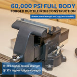 Forward CR40A-4.5In Bench Vise 210 Degrees Swivel Base Heavy Duty with Anvil (4 1/2") Forward