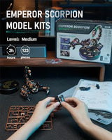 ROKR 3D Metal Model Kits Puzzle for Adults Kids, Steampunk Electric Mechanical Toy, Assembly DIY Gift Plastic Craft Hobby for Men, Women (Emperor ROKR