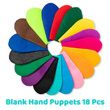 WATINC 18Pcs Hand Puppets Making Kit for Kids Art Craft Felt Sock Monster Puppet Creative DIY Make Your Own Puppets Pipe Cleaners Pompoms WATINC