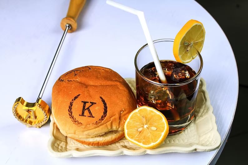 Customizable Brass Branding Iron for Burger Buns and Food Art TPFOON