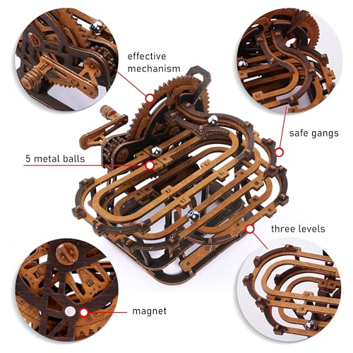 3D Wooden Marble Labyrinth Puzzle Kit