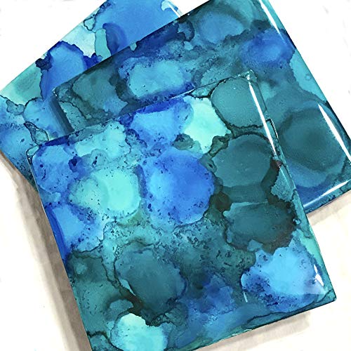 Pixiss Blue Alcohol Ink Set - 5 Shades of Highly Saturated Alcohol Ink for Epoxy Resin Supplies, Yupo Paper, Tumblers, Coasters - Resin Colorant for - WoodArtSupply