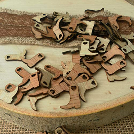 MAGICLULU Unfinished Wood Shape 50pcs Wooden Boots Boot Cutout Boot Vase Blank Wooden Embellishment Wooden Craft Cutout Miniature Boots Kids Horse MAGICLULU