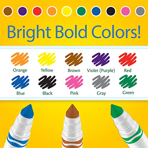 Crayola Broad Line Markers Bulk, 12 Marker Packs with 10 Colors Crayola