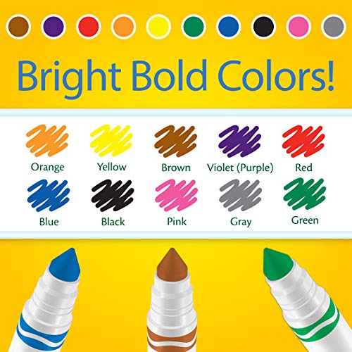 Crayola Broad Line Markers Bulk, 12 Marker Packs with 10 Colors - WoodArtSupply