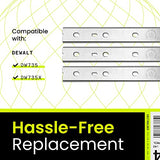 Smithology Planer Blades - 13-Inch Replacement Blades for DEWALT DW735 DW735X Planer (DW7352), Made of High-Speed Steel, Set of 3 Planer Knives, Smithology