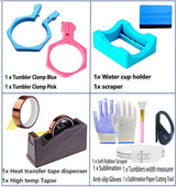 Pinch Perfect Tumbler Clamp Kits,Pinch Perfect Tumbler Clamp for 20 Oz Sublimation Blanks Tumblers, Pinch Perfect Clamp Grip Tool(Blue,Pink), Heat Majreey