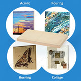Falling in Art Unfinished Birch Wood Panels Kit for Painting, Wooden Canvas 4 Pack of 6x12’’ Studio 3/4’’ Deep, Cradle Boards for Pouring, Art, Falling in Art