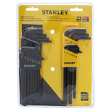STANLEY Hex Key Set, Long Arm, SAE & MM, 22-Piece (85-753) Stanley