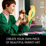 LEGO Art The Fauna Collection – Macaw Parrots, Nature Wall Artwork for Living Room Decor, Home Office Decor Idea, Build and Display Creative Activity LEGO