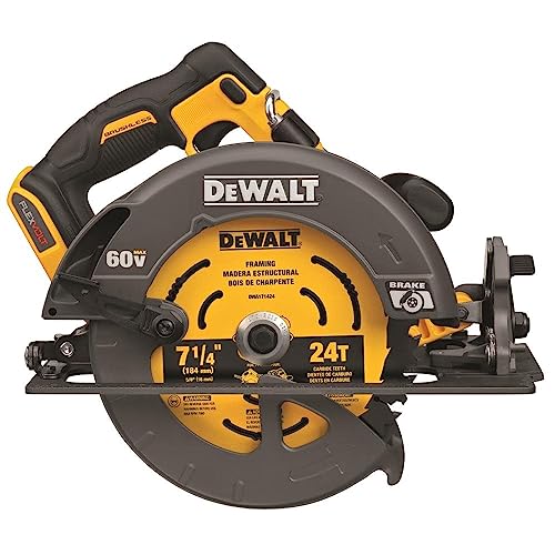 DEWALT FLEXVOLT 60V MAX* Circular Saw with Brake, 7-1/4-Inch, Tool Only (DCS578B) DEWALT