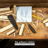 Hutsuls NX-1 Whittling Knife with Leather Sheath - The Carver's Choice, Exquisite Sloyd Knife Wood Carving, Master Craft Wood Carving Knife Hutsuls