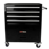 SEHAONOHOME 4 Drawers Rolling Tool Chest Cabinet with Wheels, Tool Storage Cabinet and Tool Box Organizer for Garage Warehouse Workshop, Black SEHAONOHOME