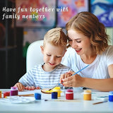 SENMUT Unfinished Wood Slices 30pcs 2.8"-3.0" Wood Circles for Crafts, Predrilled Natural Wood Rounds, Wooden Discs Perfect for DIY, Artistic SENMUT