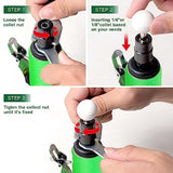 DOTOOL 1/4" Air Die Grinder Kit Straight Pneumatic 28000 RPM Rear Exhaust Polisher with 1/4"(6MM) and 1/8"(3MM) Collets Mini and Compact Size, DOTOOL