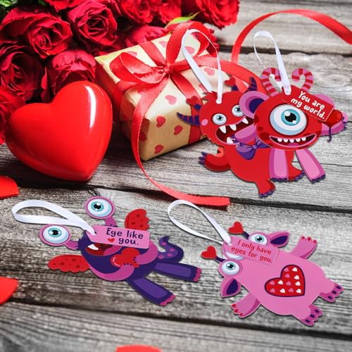 Sumind Valentine's Day Craft Kits for Kids, DIY Craft Ornament Valentine Class Game Activities Paper Craft Hanging Ornament for Valentines Day Sumind
