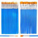 AROIC Paint Brushes Set,110 pcs Nylon Hair Brushes for Acrylic Oil Watercolor Artist Professional Painting Kits AROIC