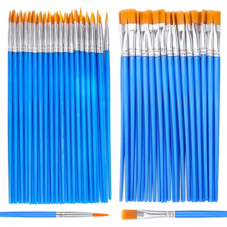 AROIC Paint Brushes Set,110 pcs Nylon Hair Brushes for Acrylic Oil Watercolor Artist Professional Painting Kits AROIC