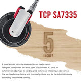 TCP Global Professional Heavy Duty 5" Dual-Action Random Orbit Air Palm Sander with Both PSA and Hook & Loop Backing Pads - Orbital Pneumatic Sanding TCP Global