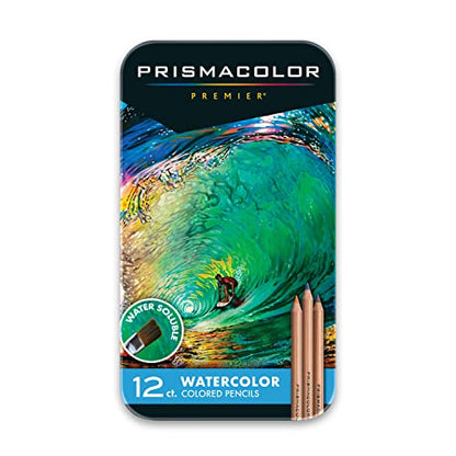 Prismacolor Premier Water-Soluble Colored Pencils, 12 Pack - WoodArtSupply