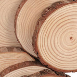 SOUJAP 10 Pcs 7-8 Inch Natural Wood Slices, Unfinished Wood Slices with Tree Barks, Wooden Circles for Crafts, DIY Arts, Rustic Wedding Decorations, SOUJAP