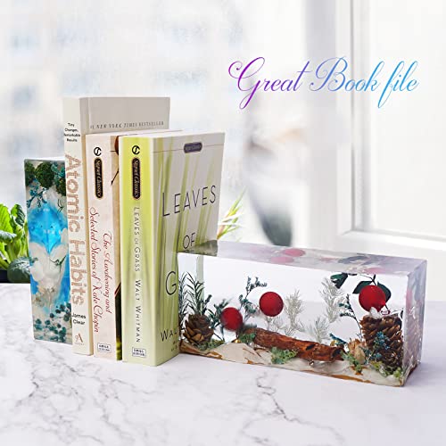 LET'S RESIN Rectangle Silicone Resin Molds, 3pcs Large Resin Molds w/Wooden Support, Deep Epoxy Resin Molds for Flowers Preservation, Insect LET'S RESIN