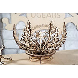 UGEARS Mechanical Flower 3D Wooden Puzzle - Unique Model Kits for Teens and Adults UGEARS