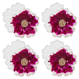 ResinWorld 4 Pack 4 inches Flower Coaster Molds(No Designs on Mold), Floral Silicone Coaster Molds for Epoxy Resin, Glossy Geode Aagate Silicone ResinWorld