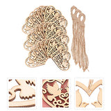 VOSAREA 30Pcs Wooden Pendant Wedding Heart Woodsy Decor Heart Wood Cutouts decoraciones para salas de casa Home décor Christmas Embellishments for VOSAREA