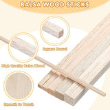 215 Pieces Balsa Wood Sticks Wooden Dowel Rods 1/8, 3/16, 1/4, 5/16, 3/8, 1/2 Inch Round Hardwood Unfinished Wooden Strips for DIY Molding Crafts Yulejo