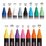 15 Posca Paint Markers, 3M Fine Posca Markers of Acrylic Paint Penswith Reversible Tips | Posca Pens for Art Supplies, Fabric Paint, Fabric Markers, Uni Posca