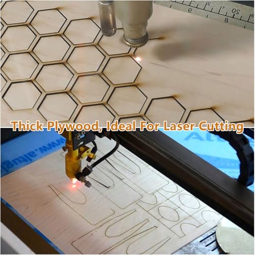 8 Pack 12 x 12x 1/4 Inch Baltic Birch Plywood 6mm Birch Wood Sheets Unfinished Wood Squares Wood Board for Painting, DIY Project, Wood Burning, Acrux7