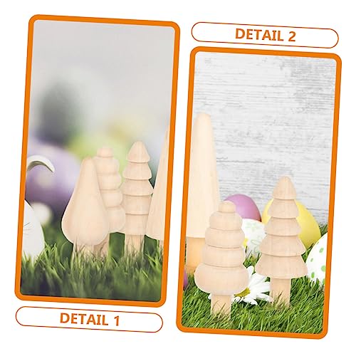 Operitacx 5pcs Toys for Kids Kid Toy Kids Toys Toy's for Kids Toy for Kids Wooden Mini Tree DIY Trees DIY Supplies Unfinished Wood Christmas Trees Operitacx