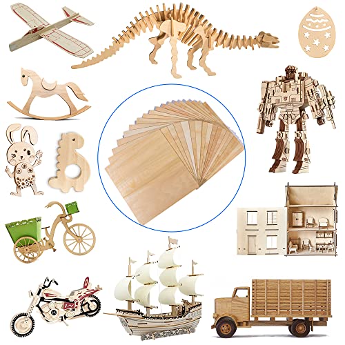 30 Pack Basswood Sheets 12"x12"x1/8", 3mm Basswood for Laser Cutting, Thin Plywood Board Unfinished Wood for Crafts, DIY Architectural Models Making, VKIZA