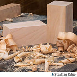 Basswood Blocks for Carving (8 Pieces - 2" x 2" x 5") - Wood Carving Kit with Unfinished Whittling Wood Blank Blocks STARLING EDGE
