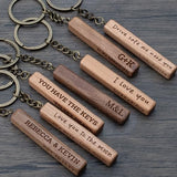 Custom 4 Sided Keychain, Personalized Key Chain with Name, Message | Cherry | Engraved Keychain for Men, Women, Boyfriend, Girlfriend, Customizable Personalized Favors