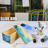 BILLIOTEAM 2 Pack Unfinished Wood Storage Box with Slide Lid,Blank Natural Wood Case Container for Christmas,Wedding,Party,Gift Jewelry Box,DIY BILLIOTEAM