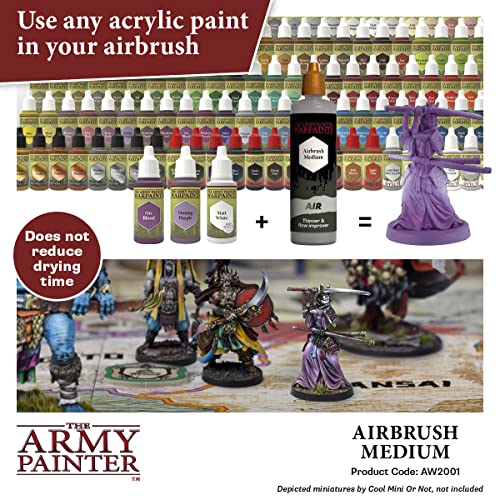 The Army Painter Airbrush Medium - Non-Toxic Water-Based Acrylic Airbrush Thinner & Flow Improver – Airbrush Paint Thinner for Acrylic Paint for The Army Painter