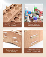 tinctor Wooden Paint Organizer & Paint Brush Holder, for 44 Bottles & 22 Brushes - Paint Holder for Acrylic Painting, Paint Rack for Miniature Paint tinctor