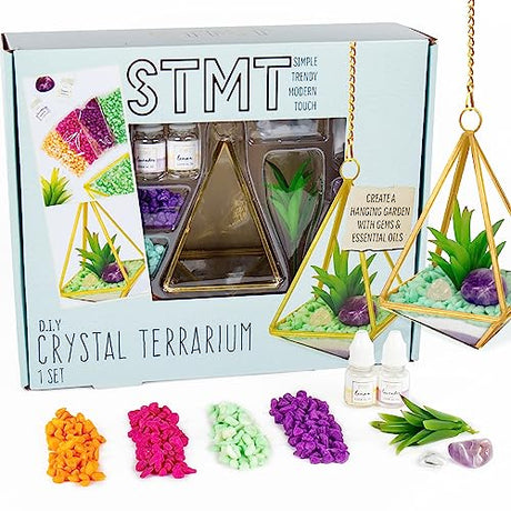 STMT D.I.Y. Crystal Terrarium, Terrarium Kit, DIY Terrarium Kit, Kids Terrarium Kit, Craft Kit, Terrarium Kit for Kids, Arts and Crafts for Kids, STMT