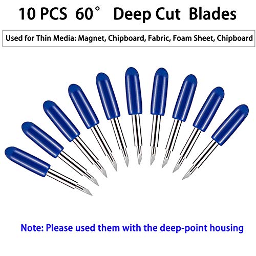 Youngneer 40PCS Cricut Blade for Explore Air 2 Air Maker Expression 20 PCS 45° Five Point + 10 PCS 30° Shallow Cut + 10 PCS 60° Deep Cut Vinyl Fabric Elefama