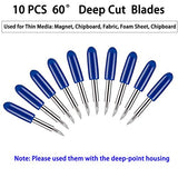 Youngneer 40PCS Cricut Blade for Explore Air 2 Air Maker Expression 20 PCS 45° Five Point + 10 PCS 30° Shallow Cut + 10 PCS 60° Deep Cut Vinyl Fabric Elefama