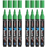 Overseas Green Paint Pens Paint Markers - Permanent Acrylic Markers 8 Pack, Water-Based, Quick Dry, Waterproof Paint Marker Pen for Rock, Wood, Overseas
