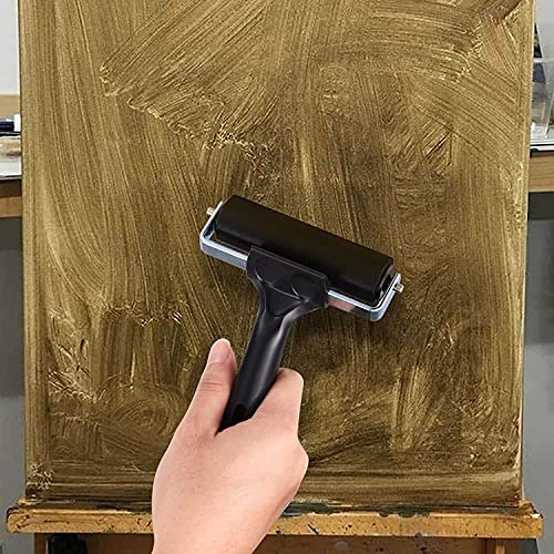 sansheng Rubber Roller,4 Inch Brayer Roller,Hand Roller Tool Used for Printmaking/Painting/Crafting - WoodArtSupply