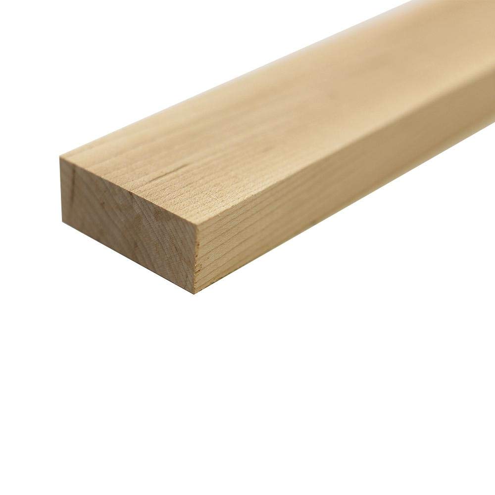 Exotic Wood Zone Hard Maple Lumber Turning Square Blanks 2” x 2” (4 Pc) (2" x 2" x 36")