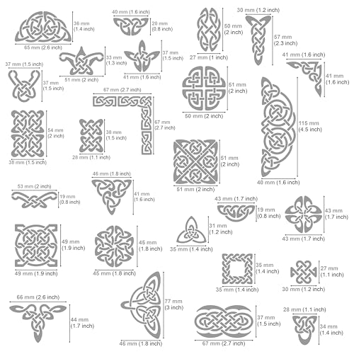 Aleks Melnyk #37 Metal Journal Stencils, Celtic Patterns, Wicca Stencil, Celtic Knot Stencils, Viking Stencils, Wood Burning Templates, Wood Carving - WoodArtSupply